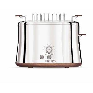 Krups KH754 Silver Art 2 Slice Toaster with Bun Warmer, Electronic Variable Warming with 6 Settings, High-lift Function, Removable Crumbnohtin Krups KH754 Silver Art 2 Slice Toaster with Bun Warmer, Electronic Variable Warming with 6 Settings, High-lift Function, Removable Crumbnohtin
