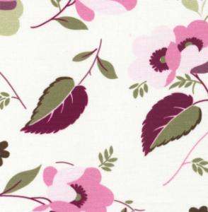 Fabric Finders #973 2 Purple Floral 15 Yd Bolt 9.34 A Yd 100% Pima Cotton Fabric