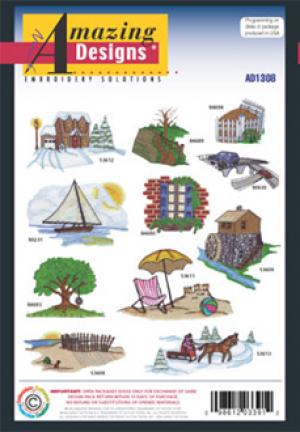 Amazing Designs 1308 Scenery Pieces Collection II Embroidery Disks