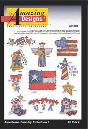 Amazing Designs 1309 Americana Country Collections Embroidery Disks