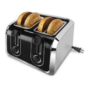Black and Decker TR1400SB 4 Slice Toaster, Brushed Stainless Steelnohtin Black and Decker TR1400SB 4 Slice Toaster, Brushed Stainless Steelnohtin