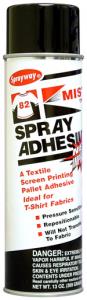 Sprayway SW082 Mist Type Spray Adhesive 20oz Cans 12/Case for textile screen printers, Pressure sensitive, Repositionable, Will not transfer to fabricnohtin Sprayway SW082 Mist Type Spray Adhesive 20oz Cans 12/Case for textile screen printers, Pressure sensitive, Repositionable, Will not transfer to fabricnohtin