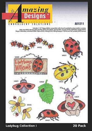 Amazing Designs 1311 Ladybug Collection Embroidery Disks