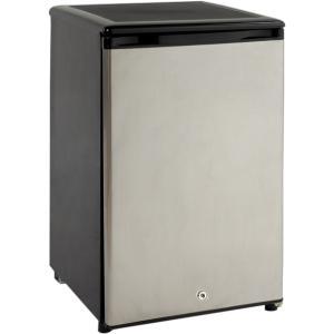 Avanti SHP1712SDCIS Freestanding Refrigerator, 1.7cu.ft³, 20Hx17Wx19"D, AutoDefrost, Reverse Door, Storage/Tray, 12vDC 110vAC, BLACK & Stainless, 26Lb