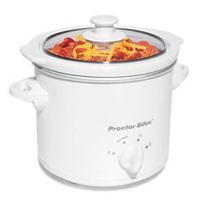 Proctor-Silex® 33015Y - 1.5 Quart Slow Cooker, Removable Crock, Glass Lid, Four Settings: High, Low, Keep Warm, and Off