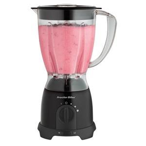 Proctor-Silex® 58131Y - 375 Watt Space Saving Blender, 8 Speeds, 48oz. Large Jar, Stainless Steel Blades, Black