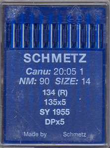 Schmetz, S134R MR, 135x5MR, (Organ 135x5SK1), Box of 100 Crank Needles, for Long Arm Quilting Machines, Die Press w/o Fins, Max Stiff, size 134R MR-2.5/80, 134R MR-3.0/90, 134R MR-3.5/100 Recommended., Schmetz Germany S134R MR (Organ 135x5MR) Box of 100 Crank Needles, Size 2.5/80 3.0/90, 3.5/100 4.0/110 4.5/120 5.0/130, for LongArm Quilting Machines, S1844 Size 3.5/100, S1845 Size 4.0/110, S1846 Size 4.5/120, S1847 5.0/130