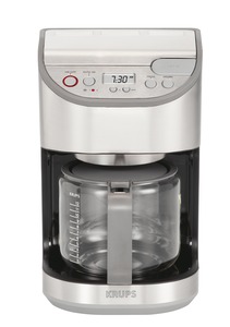 Krups KM611D50, 12 Cup, Programmable LCD, Dahlström, Coffee Maker, BrushED, Stainless Steel, Glass Carafe, Duo Filter, Aroma Select, Auto Lift Brew Basket