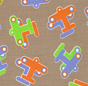 Fabric Finders #1253 Planes on Knaki Twill 15 Yd Bolt 9.34 A Yd 100% Cotton 60"