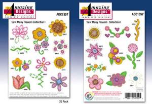 Amazing Designs 1357 Sew Many Flowers Collection I Embroidery Disk