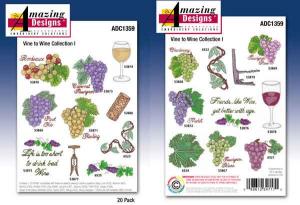 Amazing Designs 1359 Vine To Wine Collection I Embroidery Disk