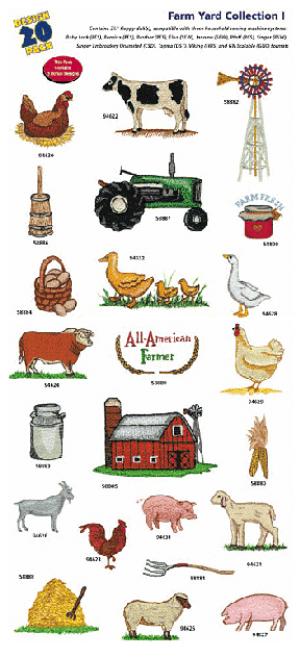 Amazing Designs 1205 Farm Yard I Embroidery Disk