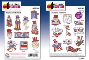 Amazing Designs 1362 Americana Collection I Embroidery Disk