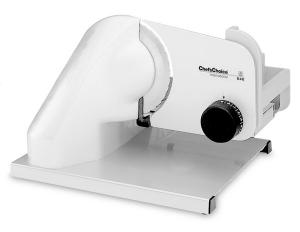 Chefs Choice, Edgecraft 640, Professional, Food Slicer, 7" Blade, Cut Deli Thin to 1/2", 124W, Gear Drive, Serving Tray, Childproof Lockout Safety Switch