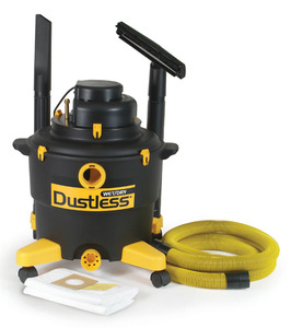 LoveLess Ash, 16003, Drywall, Wet Dry, Shop Vac, Vacuum Cleaner, Love Less, Quiet Series, 16 Gallons, 126CFM, 77" Water Lift, 79dB, 11A, Filters, Wands, Tools MADE IN USA