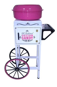 New, Nostalgia Electrics, CCM510, Vintage Collection, Candy Cart, Hard, and Sugar-Free, Candy Cotton, Spins, Sugar Floss, into Cotton, Candy, Cart, or Counter Top