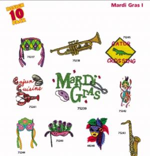 Amazing Designs 2056 Mardi Gras! I Embroidery Disk