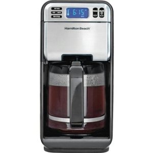 New Hamilton Beach 46201 12 Cup Coffee Maker, Hamilton Beach 46201 12 Cup Coffee Maker, 1-4 Cup Options for Custom Brewing, Pause & Serve, Keep Warm, Programmable clock with 2 Hour Auto Shut Off