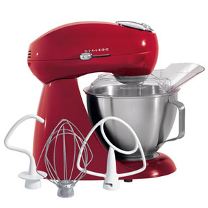 New Hamilton Beach 63232 Eclectrics All-Metal Stand Mixer, Carmine Red