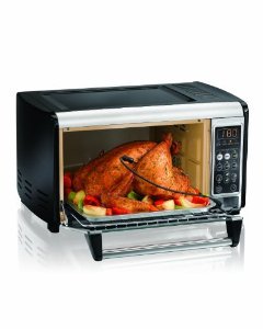 Hamilton Beach 31230 Set & Forget Toaster Oven With Convection Cooking, Temperature probe cooks meat to safe food temperatures without overcooking