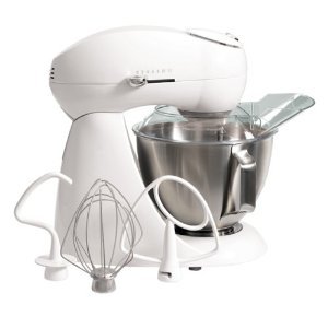 New Hamilton Beach 63221 Eclectrics All-Metal Stand Mixer, Sugar White