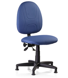 Reliable, SewErgo2, Ergonomic, Sewing, Operator, Chair, Height Adjustment, for Home and Industrial Sewing Machines (with Power Stands) - Made in Canada, Reliable SewErgo Operators Non Roll Swivel Chair, 15-21" Adj Height, Full Lumbar Support, 5 Floor Glides, for Sewing Knitting Machine Stand Table Cabinet