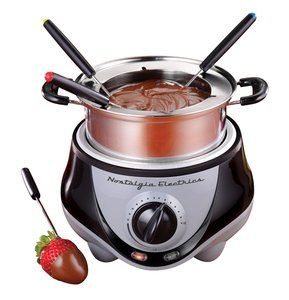 Nostalgia Electrics FPR200 Fondue Pot, Stainless Steel, provides a fun and stylish way to serve hors d'oeuvres, entrees