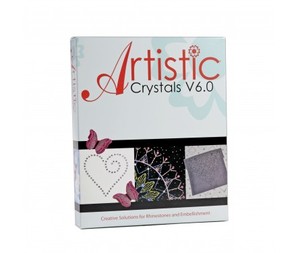 Artistic Crystals Software V6.0 Rhinestones Designs Embellishment, Machine Embroidery & Applique, AutoFill, Styles, Sizes, Graphics, Outlines, Clipart