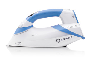 Reliable, V200, Sensor, Velocity, Vapor Generator Iron, 1800W, Patented Steam System, Anodized Soleplate, Touch-Sensitive Handle, Woolmark Approved