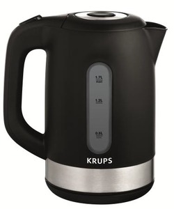 Krups, BW700853, Krups BW7008, Black and Stainless Steel, Electric Kettle, Auto Off, 1.7 Liter, Anti Scale Filter, FLF2J4, FLF2J1
