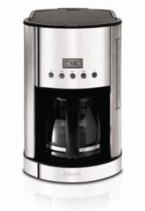 Krups KM730D50, Coffee Maker, Stainless Steel, Breakfast Set, 12 Cup, Glass Carafe, Programmable,