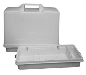 PD60 P60214  Flatbed Sewing Machine Hard White Plastic Carrying Case with Handle and Hinges
