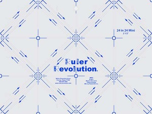 Ruler Revolution MRR2 Mini Version of 24x14 Ruler, Half Square, Trianglesnohtin Ruler Revolution MRR2 Mini Version of 24x14 Ruler, Half Square, Trianglesnohtin