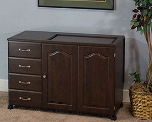 Fashion, Sewing, Cabinets, 5610, Sewing, Cabinet, Premium, 4, Drawer, Cabinet, Opening, 27", x 12.5"