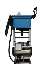 Euro Steam, ES6100, Commercial Vapor Cleaner, Continuous Fill, 3L Boiler 330F, 5L Tank, 16A,1600W, 85PSI, 6Bar, 4"Wheels, 13Tools, 12'Hose, 14'Cord, ITALY