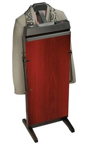Corby 3300 Mahogany Trouser Pants Press 15x30.75" Heat Pad, European Style Free Standing/Wall Mount, 30 Minute Cycle, Coin Key Dish, 250W 110V 6'Cord