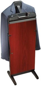 Corby 7700, Mahogany, Trouser, Pants Press, Hanger, Feet, or Wall Mount, 15, 30, 45, Minute, LED, Timer, AutoOff, Stretcher Bar, Chrome Tie Bar, Key Coin Dish, UK