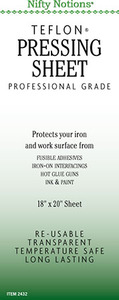 Nifty Notions, 18"x20", Teflon Non Stick Pressing Sheet, Protects, Iron, Work Surface While Ironing