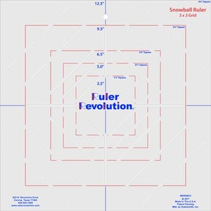 Ruler Revolution MRRSB9 3" x 3" Snowball Rulernohtin Ruler Revolution MRRSB9 3" x 3" Snowball Rulernohtin