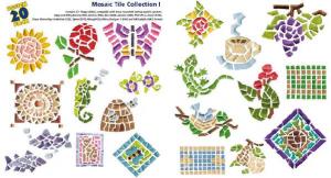 Amazing Designs 1249 Mosaic Tile Collection I Embroidery Disks