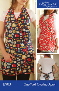 Indygo Junction IJ903, One-Yard Overlap Apron Sewing Pattern