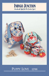 Indygo Junction 93-2706 Puppy Love Sewing Pattern, Yo Yo and Stuffed Pups
