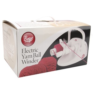 WHITE -YARN BALL WNDR ELECT, Boye Electric Yarn Ball Winder, Center Pull, Variable Speed, Table Suction Cup
