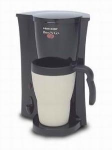 Black & Decker, DCM18, Brew 'N Go, Single Serve, Coffee, Brew, Maker, Permanent Filter, 15oz, Heat Holding, Easy Grip, Travel Mug, Lid, Heat Water, for Tea, Etc