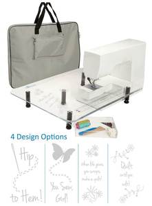 Sew Steady, custom made, portable, clear, acrylic, plexiglass, extension table, freearm, flatbed, embroidery, sewing, quilting, serging, craft, Dream World, dream world northwest, dreamworld, northwest, USA