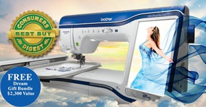 Brother, XD8500, baby lock destiny, bldy, Demo, Sewing, Quilting, 9.5x14, Embroidery, Machine, 10"LCD 2xFaster, DropLight +Roller Bag, PED Next, 8x8"Hoop , Brother XV8500D Demo InnovEye Chrome Dream Embroidery Quilting Sewing Machine, 14 Extras $1120 Values * $500 Deposit by Aug 31