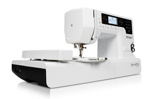 Bernette Chicago 7 Demo 200-Stitch Sewing Machine, 7mm Stitch Width, 4.3x7" Embroidery, USB, 100 Designs, Thread Sensor, Needle Threader, 6 Feetnohtin Bernette Chicago 7 Demo 200-Stitch Sewing Machine, 7mm Stitch Width, 4.3x7" Embroidery, USB, 100 Designs, Thread Sensor, Needle Threader, 6 Feetnohtin