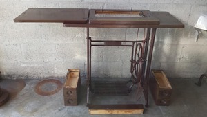 5, Drawer, Wood, Cabinet, Top, Cast, Iron, Stand, Treadle, Sewing, Machines, Gemsy, Machine, Alpha, sew, HA1-C, 4, Drawer, Left, Leaf, Cast, Iron, Metal, Stand, HA1-T, Singer, Janome, Non, Electric, Flat, beds