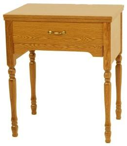 Delta Sewing Machine Cabinet 220 Golden Oak Console with Leaf