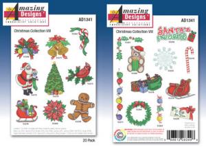 Amazing Design 1341 Christmas 8 Embroidery Disk